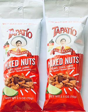 
                  
                    2.5 oz Tapatio Mixed Nuts w/Lime - Tapatio Nuts
                  
                